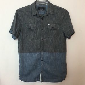 Buffalo David Bitton sagelt color block button up